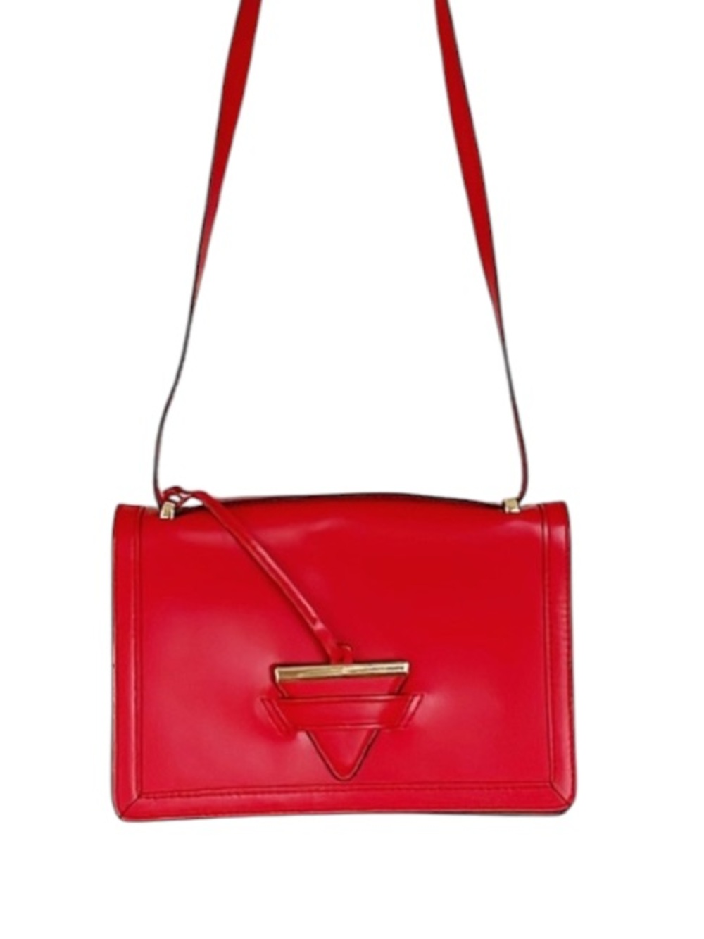 Camelia Roma red genuine Italian leather crossbody bag